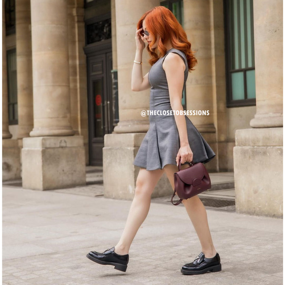 ZARA Wool-Blend Flared Hem Mini Dress NWT | Gray Fit & Flare | Size M/L - Picture 14 of 16